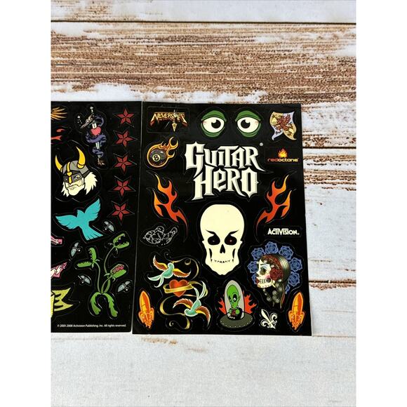 Red Octane Guitar Hero Stickers – Brand New – Unused – 2005 – Official Accessory - Picture 3 of 3